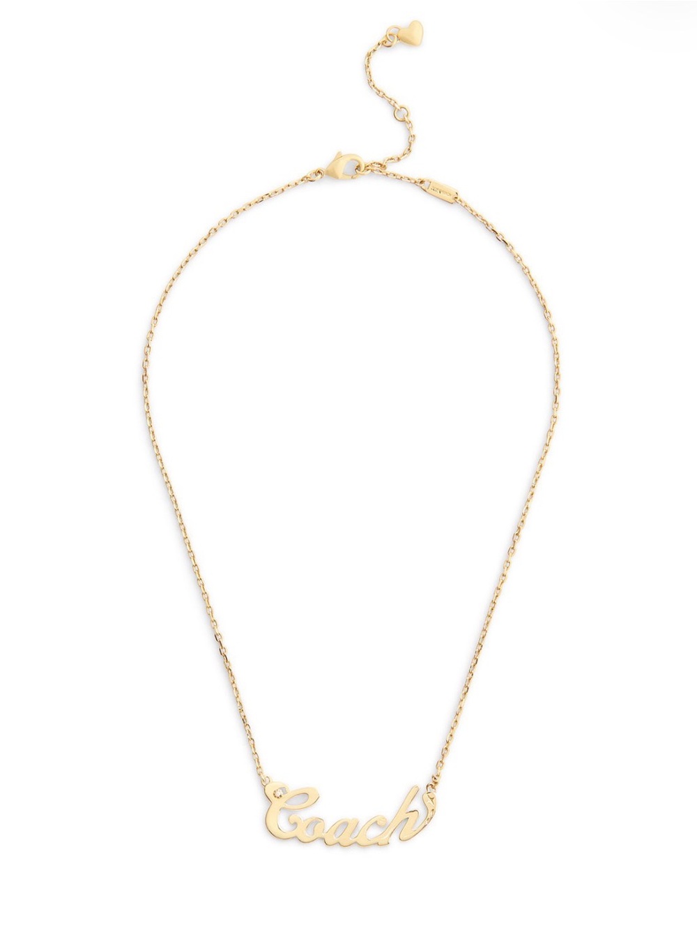 Brand New -NWT-Coach Faux Stone Signature Name Plate Pendant
Necklace